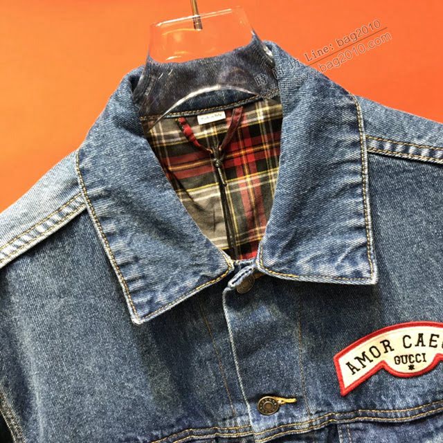 Gucci牛仔外套 2020新款牛仔衣 男女同款 最高品質 古奇外套  tzy2568